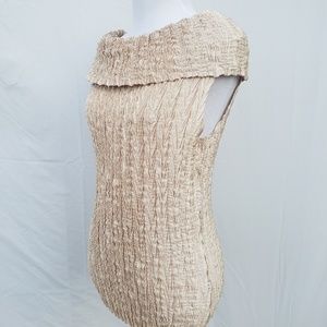 Cache Lola Crinkle Wrinkle Metallic Sleeveless One